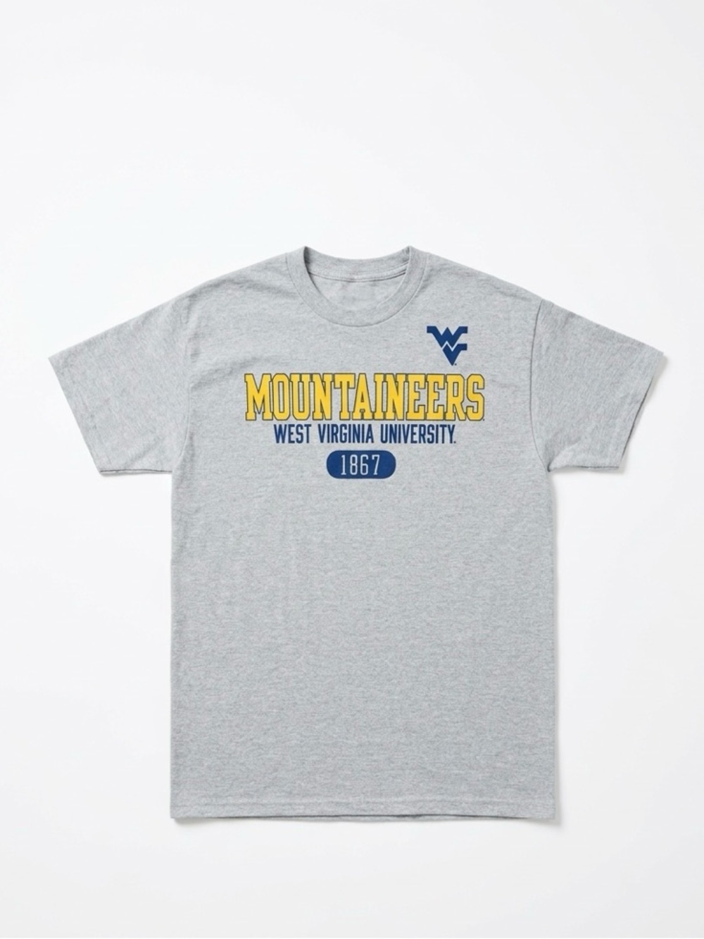 🟡 West Virginia Mountaineers T-Shirt – Captivating Brand – Size Medium